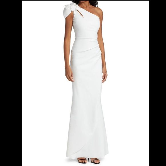 NWT Chiara Boni La Petite Robe Gosia One-Shoulder Gown SIZE US 16 $995 - Picture 1 of 9